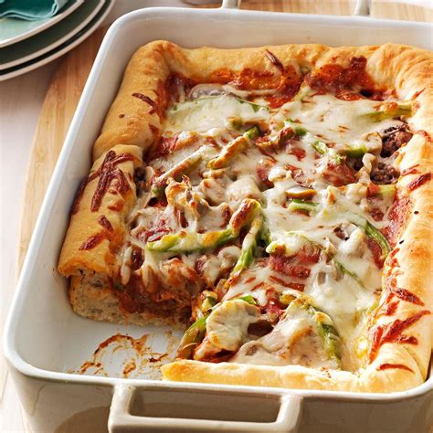 Deep Dish Pizza Recipe How To Make It Taste Of Home