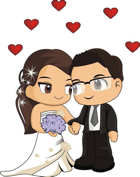 casal óculos Casamento desenho Desenho de noivos Noivinhos de
