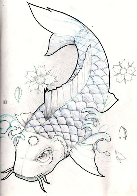 Koi Fish Pencil Sketch Koi Fish Drawing Fish Drawings Koi Art