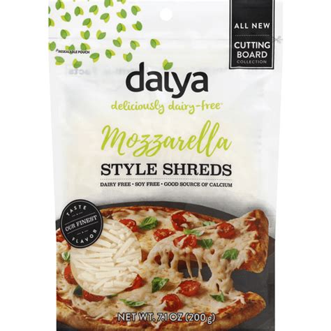 Daiya Cutting Board Collection Shreds Mozzarella Style Cheese
