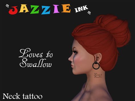 Second Life Marketplace Loves To Swallow Neck Tattoo