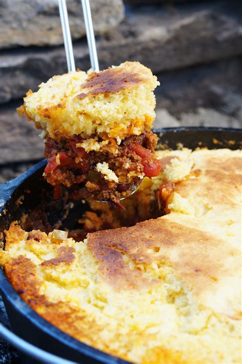 Cooked over a stovetop, it is. Camp Chili & Cornbread - HonestlyYUM