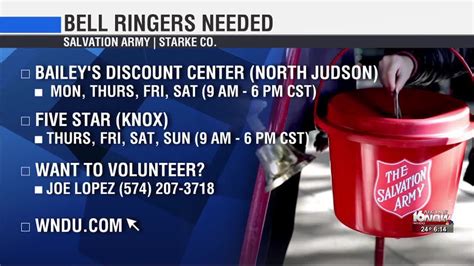 Salvation Army Seeking Bell Ringers In Starke County Youtube