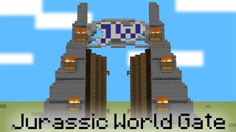Jurassic world reborn seeks to recreate jurassic world, in all its glory, within your minecraft world. Minecraft | How To Build: A Jurassic World Gate - YouTube