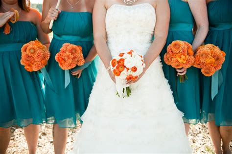Modern Orange And Turquoise Beach Wedding Every Last Detail