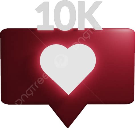 Likes 3d Likes Instagram 10k 10000 Media Button Comment Facebook Icon