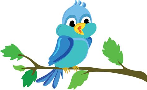 Free Vector Graphic Bird Branch Cute Vector Blue Free Image On