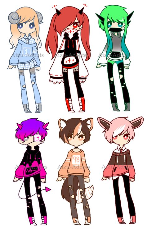Adoptable Auction 4 Closed By Aizu Adopts Drawing Anime Clothes