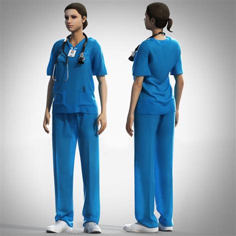 nurse 3d models download free3d
