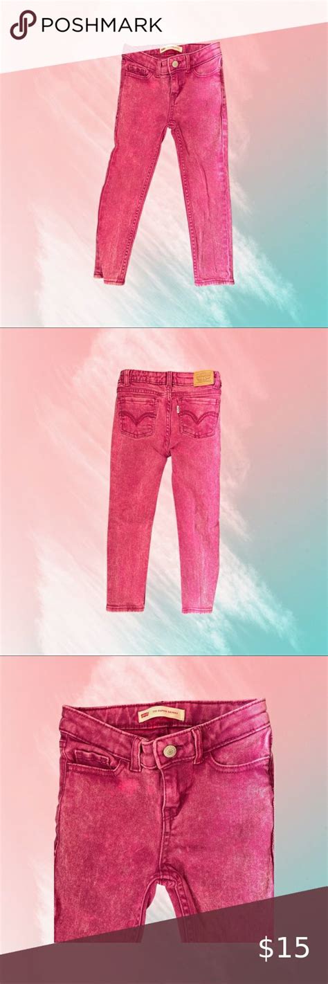 Levis 710 Super Skinny Girls Pink Jeans Size 5 Reg In 2022 Skinny Girls Pink Jeans Super Skinny