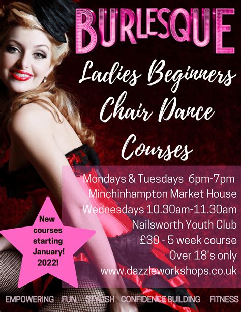 Beginners Burlesque Chair Dance Tuesday Dazzle Workshops