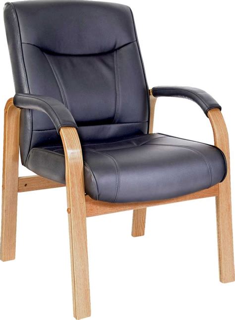 Wood Framed Leather Conference Chairs Kingston Office Reality