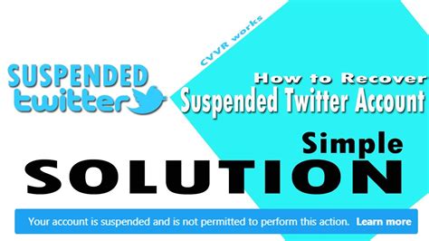 How To Recover Suspended Twitter Account Twitteraccountsuspended