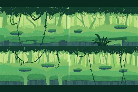 Jungle D Game Backgrounds CraftPix Net