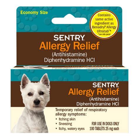 Sentry Allergy Relief Dog Tablets 100 Count 100 Count Delivery