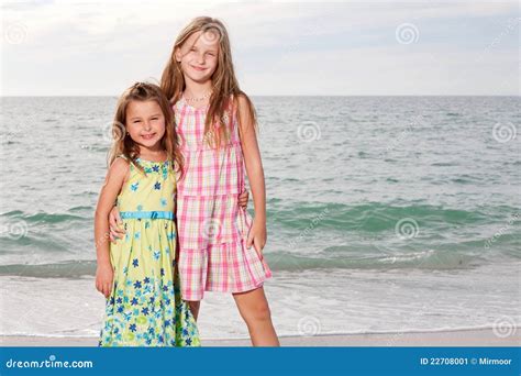 Girls Enjoy Summer Day At The Beach Stock Image Image 22708001