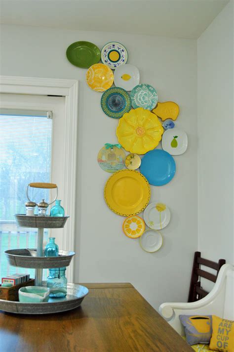 Diy Modern Plate Wall In The Kitchen Loving Here