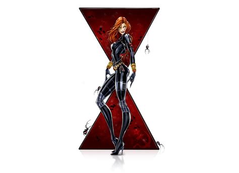 Wallpaper Black Widow Marvel Comics Women Redhead Spider Suite