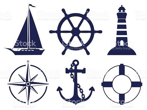 Sailing Symbols Illustration In 2020 Sailing Theme Nautical Design