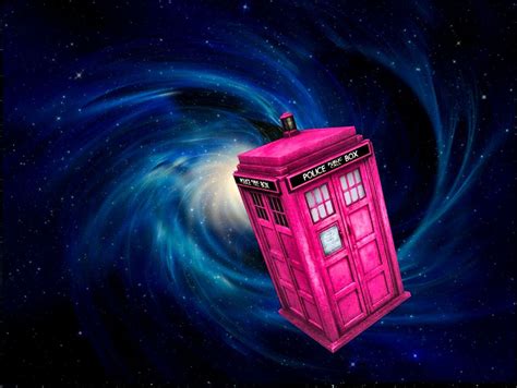 Pink Tardis Image I Made I Created The Background Out Of 4 Different