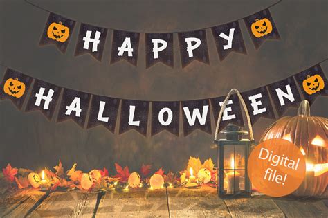 Halloween Banner, Halloween sign, Halloween Printable, Pumpkins, Happy Halloween, Halloween ...