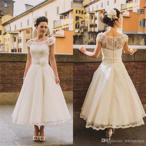 Whatever you're shopping for, we've got it. Discount 1950s Vintage Ankle Length Wedding Dresses Cap ...
