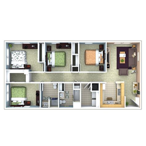 4 Bedroom Apartment Floor Plans
