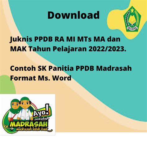 Contoh Sk Panitia Ppdb Madrasah Format Ms Word Dan Juknis Ppdb Ra Mi