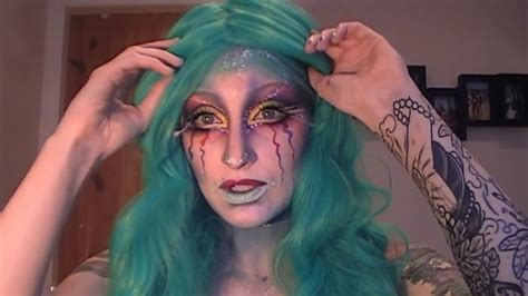 Underwater Alien Mermaid Makeup Tutorial For Halloween Youtube