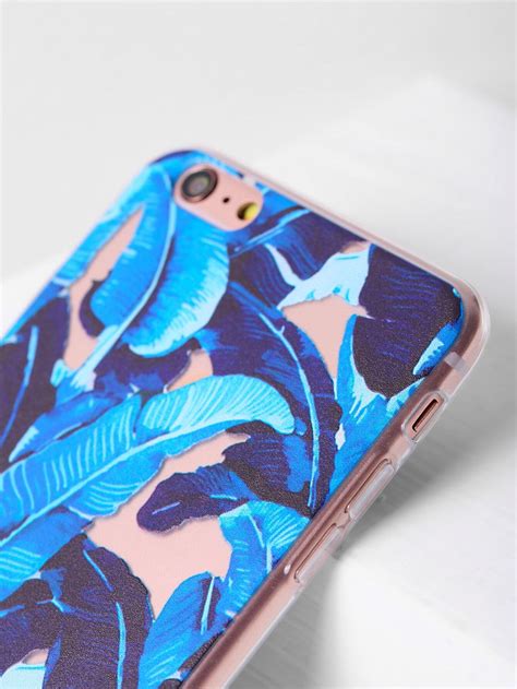 Blue Tropical Print Iphone 6 Plus6s Plus Case Sheinsheinside