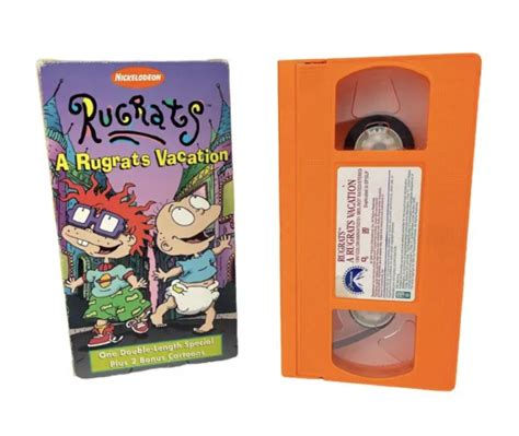 NICKELODEON RUGRATS A Rugrats Vacation VHS Orange Video Tape Vintage