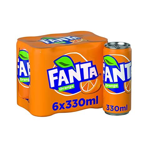 Fanta Can 33cl X6 Bottles And Glasses