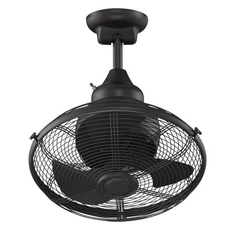 Fanimation Extraordinaire 18-in Black Indoor/Outdoor Downrod Ceiling