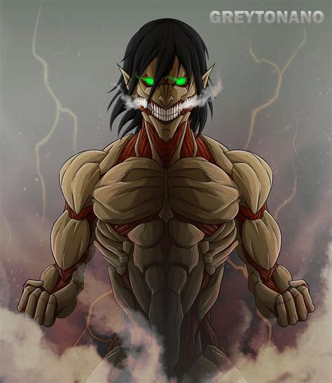 Eren Armored Titan Form By Greytonano On Deviantart Titanes Anime