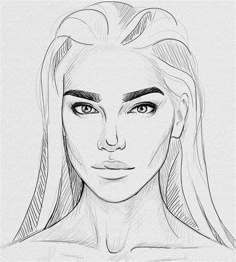 Female Face Drawing Images How To Draw A Realistic Face Female