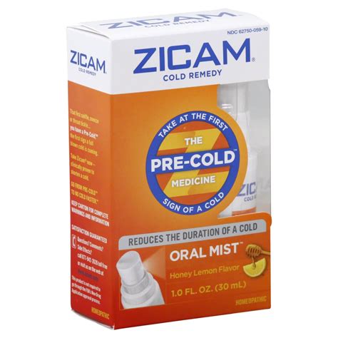 Zicam Cold Remedy Oral Mist Honey Lemon Flavor Shop Herbs And Homeopathy At H E B