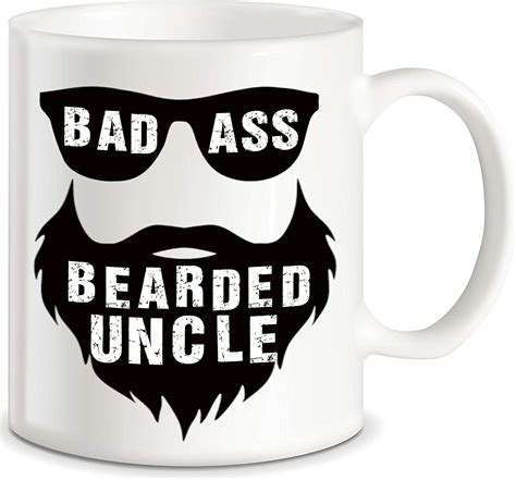 Bad Ass Bearded Uncle T Beard Uncle Funny Coffee Mug For