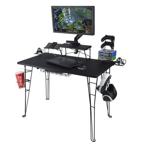 Atlantic Original Gaming Desk With 32 Monitor Stand Charging Station