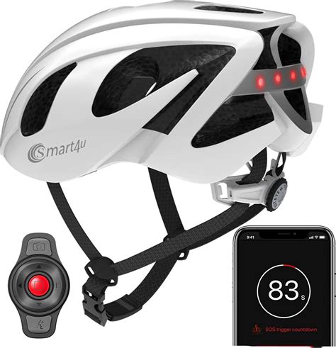 Smart U Smart Bike Helmet Con Luz Trasera Led E Indicadores De Giro Altavoz Y Micro