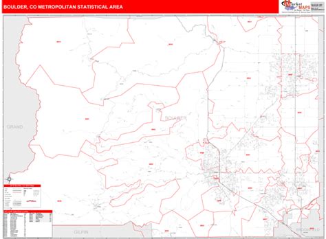 Cu boulder is committed to making information available via assistive technologies. Boulder, CO Metro Area Wall Map Red Line Style by MarketMAPS