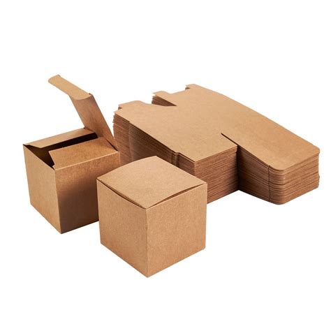 Kraft Gift Boxes - 100-Pack Gift Wrapping Brown Paper Boxes with Lids, Kraft Boxes for Party 