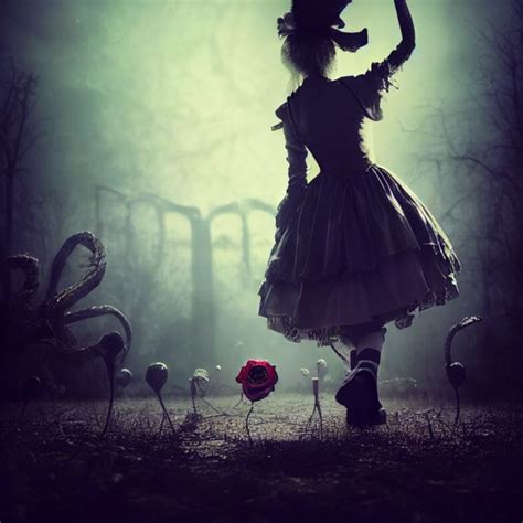 Twisted And Scary Alice In Wonderland Horror Style Midjourney