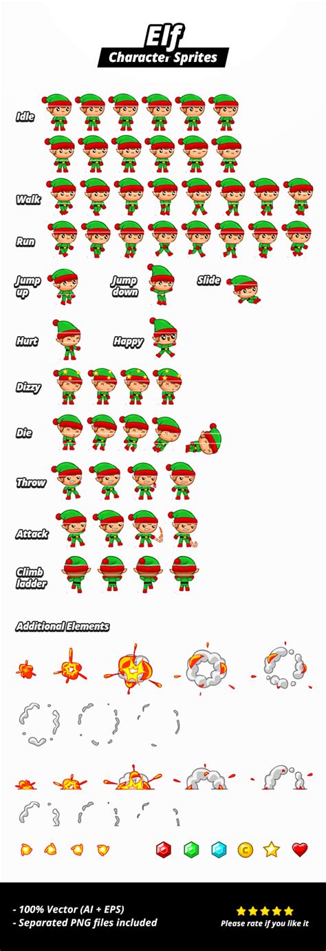 Elf Character Sprites By Hamdirizal On Deviantart