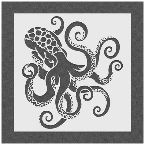 Octopus Stencil Stencilmonkey