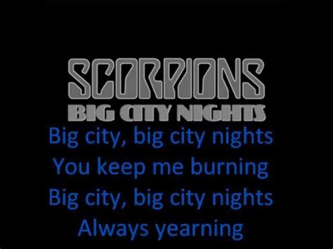 Scorpions Big City Nights With Lyrics Chords Chordify