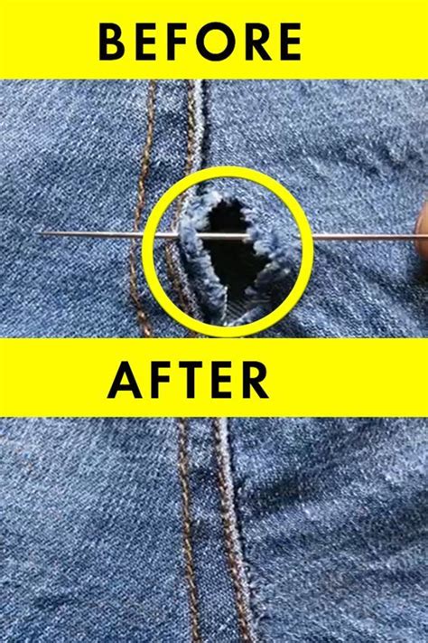 How To Fix Ripped Jeans Inner Thigh By Hand Or How To Fix Holes In