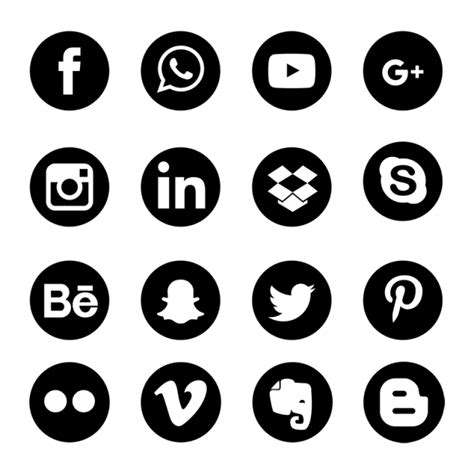 White Social Media Icon Png At Collection Of White
