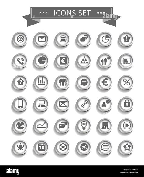 Set Of Web Icons Stock Vector Image And Art Alamy