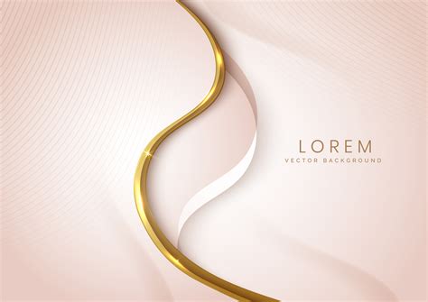 Abstract Background Soft Brown Luxury Banner Template Wave Layer With