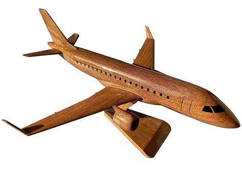 erj175 mahogany wood desktop aircraft model handmade products